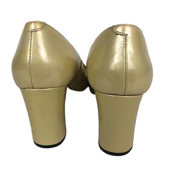 Précis heels yellow leather size 8.5B 10-35 - Picture 5 of 11